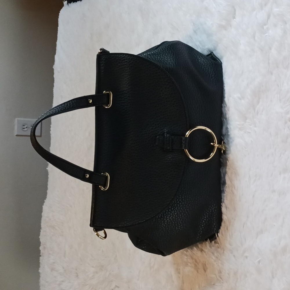 Black top slouchy handbag